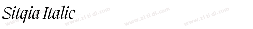 Sitqia Italic字体转换
